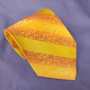 Yellow and Orange Striped Tie Necktie